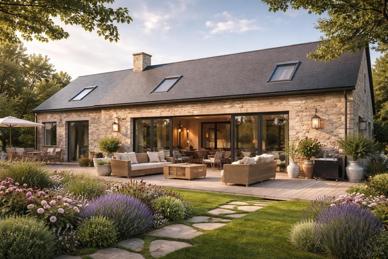 découvrez comment aménager un extérieur chaleureux et accueillant autour de votre longère moderne pour allier charme traditionnel et confort contemporain.