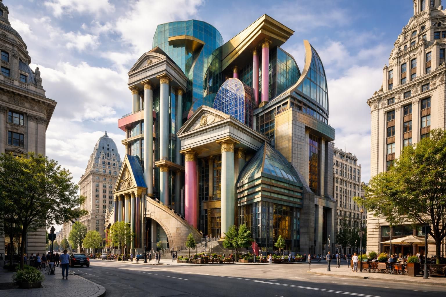 découvrez comment l'architecture postmoderniste défie les conventions traditionnelles en mélangeant styles, formes et symboles pour créer des espaces innovants et expressifs.